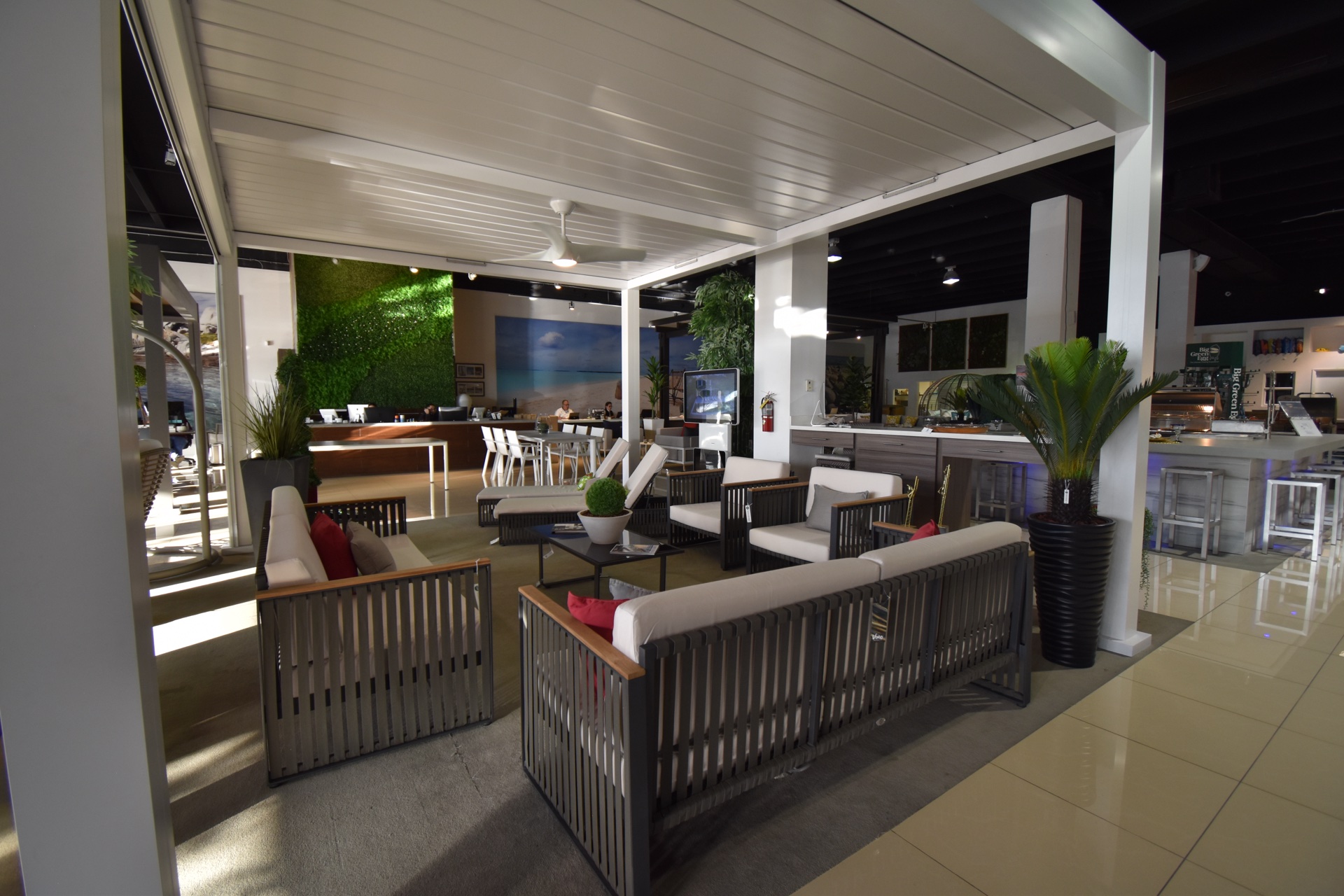 Pergola seating area